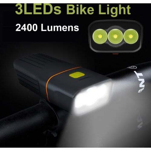 5200 mAh Bike Light Front Rear Set L2/T6 2400LM USB Rechargeble Bicycle Headlight Waterproof Cycling Flashlight Bike Accessories