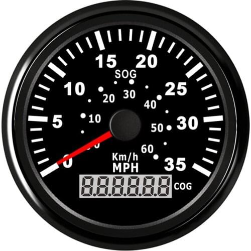 85 mm Marine Car Speedometer Gauge 35 MPH 60 Km/h GPS Speed Meter with Backlight Fit Motor Car Boat Yacht for BMW E90 Passat B6