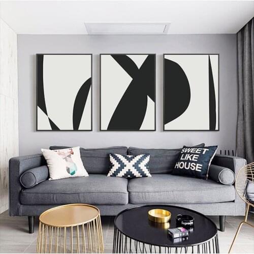 Abstract Vintage Trendy Brush Posters Canvas Paintings Wall Art Print Picture for Bedroom Living Room Interior Home Decoration