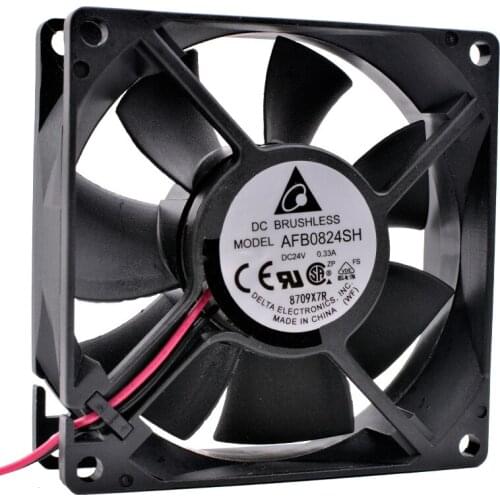 AFB0824SH 8cm 80x80x25mm DC24V 0.33A 2 lines double ball bearing large air volume inverter cooling fan