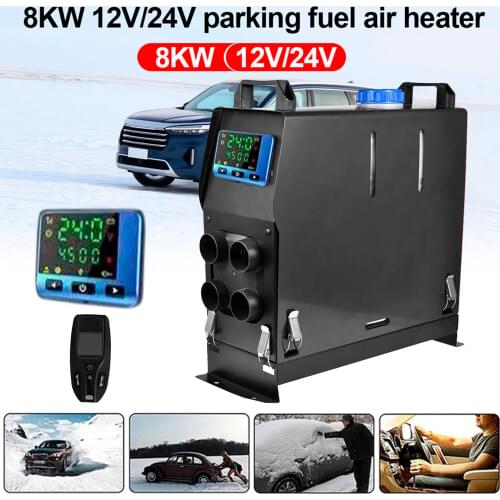 Car Heater 12V 8KW All In One Diesel Fuel Air Parking Heater With Remote Control LCD Monitor For RV/Trucks/Motor-home/Boats