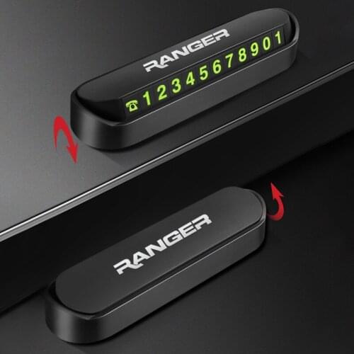 Car Temporary Stop Sign Parking Card Telephone Number Card Plate for Ford Ranger T6 2008 2017 2018 Accessories Car Styling