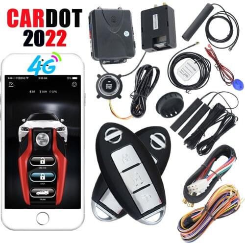 Cardot 4g new app start stop app control car alarms compatible with original car keyless entry engine start button