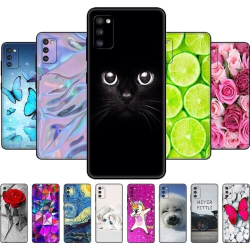 For Samsung Galaxy A41 Case 6.1" Soft Silicon Phone Cover For Samsung A41 GalaxyA41 A 41 A415 Bumper black tpu cases tiger