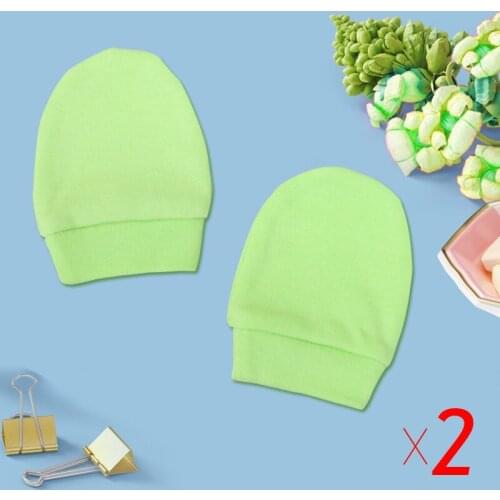 Baby pure cotton gloves for girls or boys 2 pair glove different colors kids clothes newborn clothing Christmas little gifts