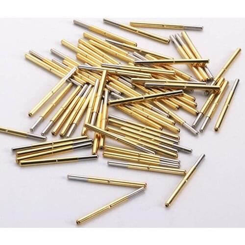 Test Pin P156-J (Smooth Head Type) Probe 34mm Test Pin Thimble Spring Pin 100 Pcs/Package Household Test Equipment Electrical