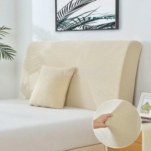 Stretch Bed Head Cover All-inclusive Headboard Slipcover Dustproof Protector Cover High Elastic Solid Color