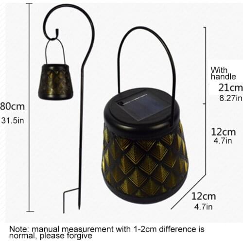 Art Light LED Solar Lamp Hollow Out Outdoor Decorative Hollow Light Garden Yard Decorative Stake Light Iron Style JDH88