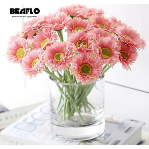 8 Colours European Style Artificial Flower Daisy Silk Flowers Fake Floristry Wedding Party Arrangement Home Decoration