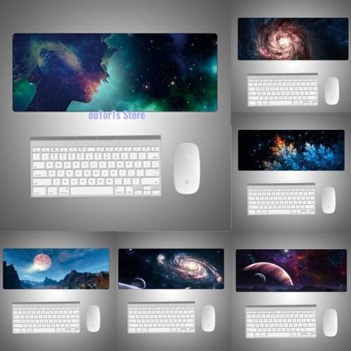 Kawaii Mouse Pad Large Gaming Desk Pad Deskpad Creative Starry Sky Cute Desk Mats for Office Computer Keyboard Writing Desk Mat
