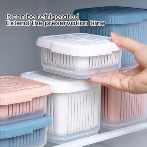 Round Refrigerator Storage Box Ginger Garlic Onion Food Fridge Storage Boxes Case Home Kitchen Storage Cleaning Box Storage Box