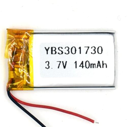 3.7V 140 mAh 301730 Li-Polymer Rechargeable Battery Li Po ion for GPS Bluetooth MP3 MP4 031730