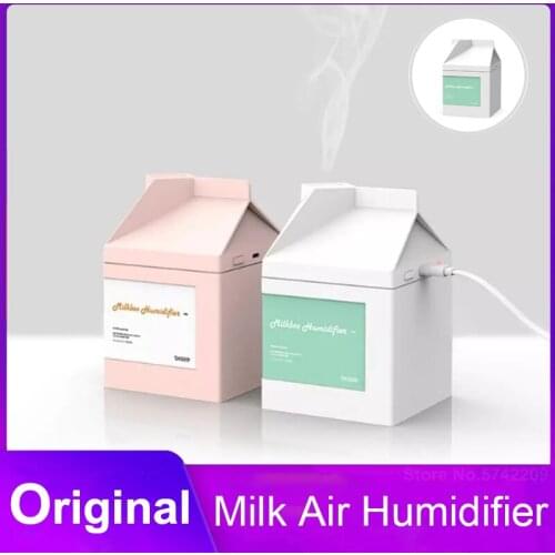Bcase MINI Ultrasonic Milk Box Air Humidifier 260ML Quiet Essential Oil Diffuser Purifier Creative USB Mist Maker for Car Home