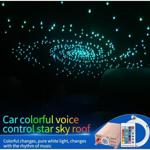 Car modification starry sky top starry sky star voice control ceiling 12v colorful remote control car atmosphere light kit