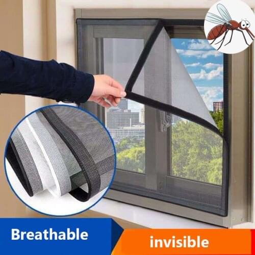 Fly Mosquito Window Net Mesh Screen Indoor Insect Fly Screen Curtain Mesh Bug Mosquito Summer Invisible Removable Washable
