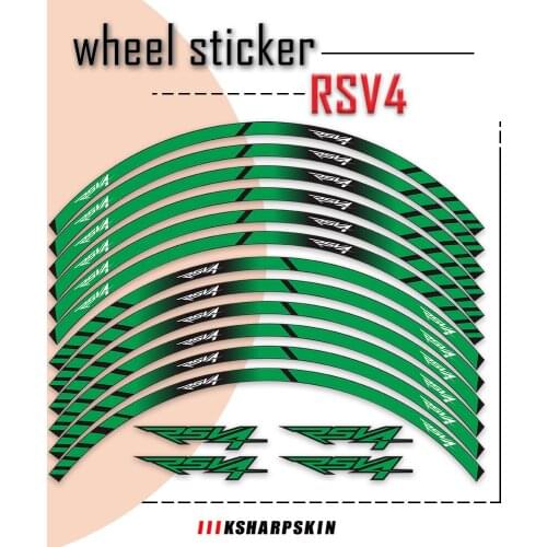 New Sale Motorcycle wheel stickers Reflective Moto Rim Decal Decoration Custom Inner Rim Declas sticker For APRILIA RSV4 rs v4