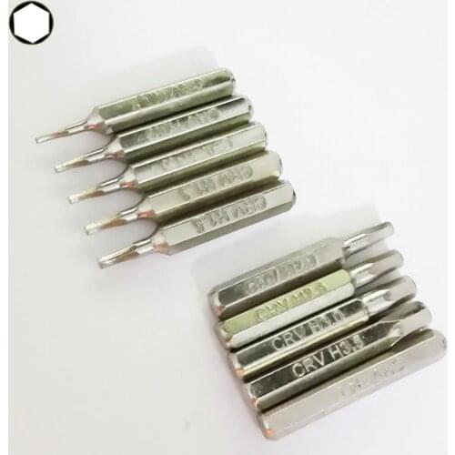 New CR-V Hex Bit Set Includes H0.7,H0.9,H1.0 H1.3,H1.5,H2.0,H2.5,H3.0,H3.5,H4.0 4mm Hex Micro Bits, 10pcs/lot