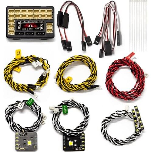 Suitable for 1/10 simulation climbing car TRAXXAS TRX-4 G500 special lights TRX4 G500 linkage light group headlights roof lights