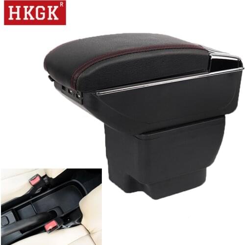 For Mazda 2/Demio/Mazda2 skyactiv version armrest box central Store content box Dual Layer USB Charging Car accessories