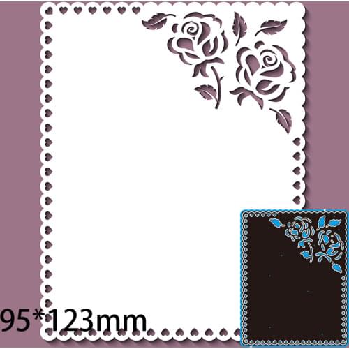 95*123mm Hollow Rose Envelope Greeting Card New Metal Cutting Dies for DIY Scrapbooking Photo Album Embossing Paper Card