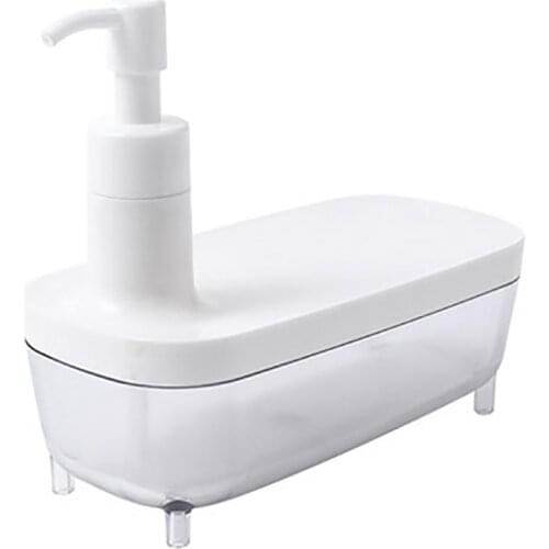 Clear Plastic Soap Dispenser 300ml Rectangular Bathroom Soap Dispenser Great for Essential Oils, Lotions, Liquid Soaps