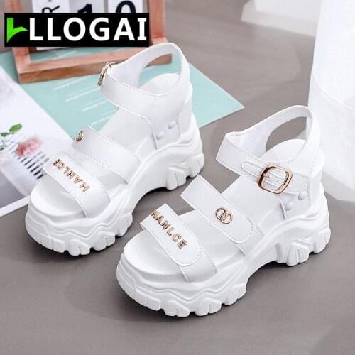 Fashion Super High Heels Wedge Female Platform Buckle Strap Street Summer Shoes Punk Beach Wedges Womens Sandals Chunky Sandals