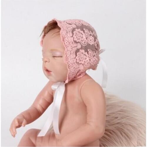 Floral Hat Cap Beanie Bonnet Baby Photography Props KidLace Hat Toddler lovely Infant Kids Caps Newborn Photo Lacing hat 14X17cm
