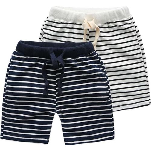 2020 Fashion Boy Pants Kids Summer Trousers Children Pants for Baby Boys Shorts beach loose cheap cool stripe black white girls