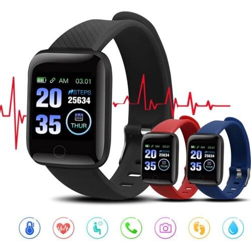 D13 Smart Watch For Women Men Kids Heart Rate Blood Pressure Monitor Watches 116Plus Waterproof Sports Smartwatch Android IOS