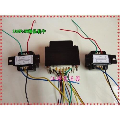 Vacuum tube Single-ended amplifier 6P1 6P14 6P6P 105w Power transformer + 5W/2PCS output audio transformers 5K output 0-4-8 Ohm