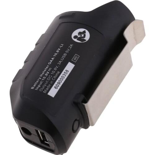 USB Adapter Charger Holster Replacement For BOSCH Professional Li-ion Battery 10.8V/12V BHB120