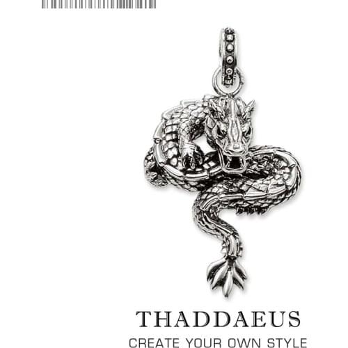 Pendant Dragon,2019 Brand New Punk Fashion Jewelry Europe Bijoux 925 Sterling Silver Accessories Gift For Woman & Rebel Men