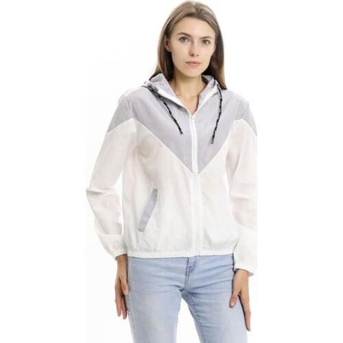 Women Hooded Hoodies Female Zipper Pockets Casual Long Sleeves Hoodies Autumn Lady Patchwork Sport Hoodies Femme