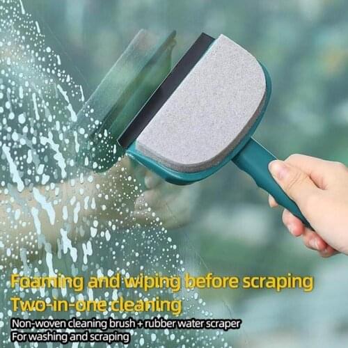 1pcs Double-sided Glass Cleaning Brush Household Mirror Scraping Window Glass Cleaning Sponge Window Cleaner
