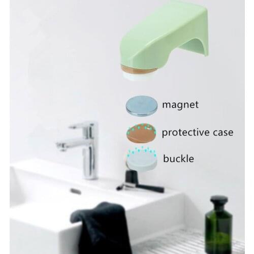 1Pcs Magnetic Soap Holder Elegent Tool Free Rustproof Sponge Holder Dish Holder Soap Dish for Bathroom Lavatory Home