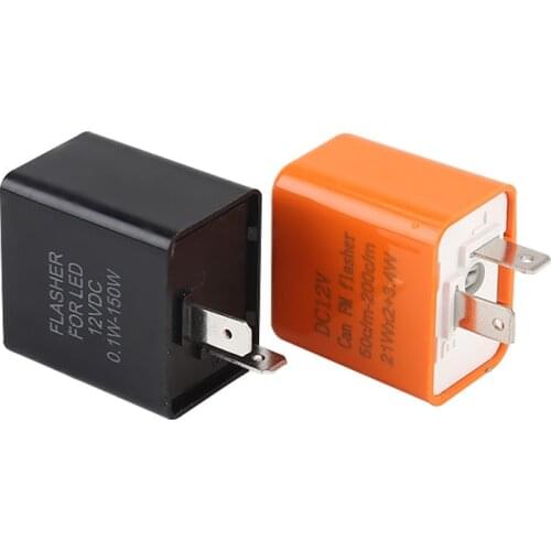12V 2 Pin LED Flasher Frequency Relay Turn Signal Indicator Motorcycle Motorbike Fix Motorcycle Flasher Multiple Protection Safe
