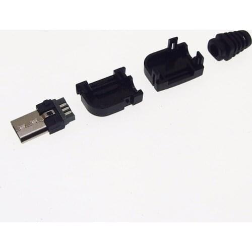 20set Micro 5p USB male plug connector with plastice shell elbow 90 Degree