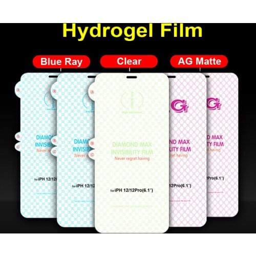 20PCS Diamond Max Insivibility Film For IPHONE 12 Pro max/678 Plus/XS/XR/ 11 Pro MAX/SE 2020 Hydrogel Film Screen Protector