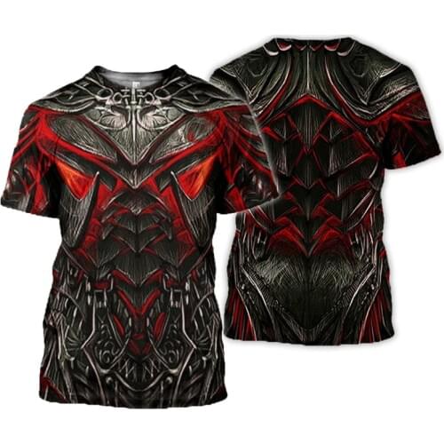2020 summer Fashion Men armor t-shirt Knights Templar 3D Printed Harajuku Short sleeve T shirts Unisex Casual tops Drop shipping