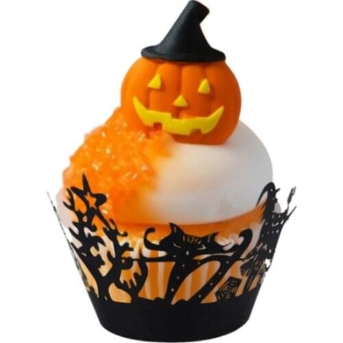 25Pcs Halloween Decoration Cup cake Liners Cup cake Wrappers Wrap Case Paper Cake Cups Cake Decorating Supplies Party Supplies