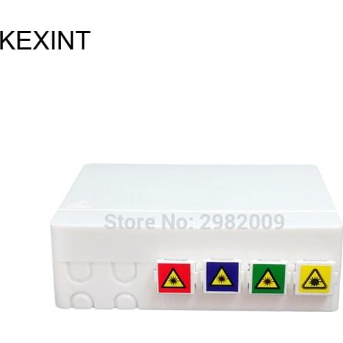 4 Core Splitter Fiber Optic Termination Distribution Box G657A2 FTTH ABS Flame Retardant Containing pigtails 1.2m