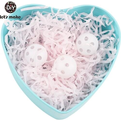 Lets make 24mm 50pcs Wholesale Christmas Decor Bells Insert Toys Rattle Ball Children Presents Squeaker Hollow Bell Balls