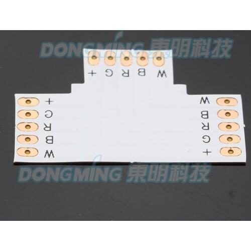 50pcs rgb led connector 4 pin PCB board connector wire T Shape