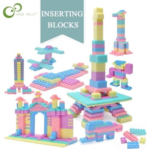 95/144/288Pcs Macarons Variety building blocks sets classic city creator colorful bricks DIY kids educational children toys ZXH