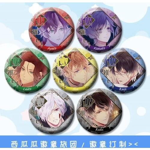 Anime 58mm DIABOLIK LOVERS Sakamaki Laito Sakamaki Ayato Vampire Badges Button Brooch
