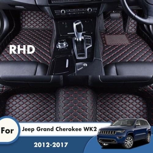 RHD Car Floor Mats For Jeep Grand Cherokee WK2 2017 2016 2015 2014 2013 2012 Carpets Custom Styling Auto Interior Accessories
