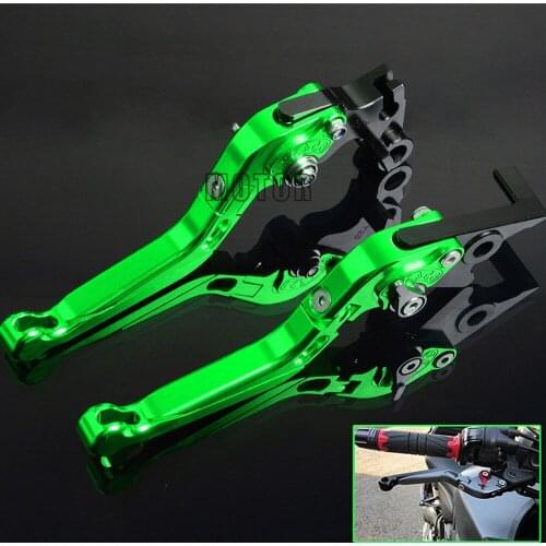 For Kawasaki ZX6R ZX636R ZX6RR ZX9R ZX10R CNC Motor Adjustable Pivot Extendable Foldable Brake Clutch Levers ZX 6 636 9 10 R RR