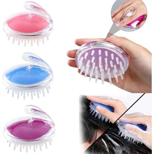 Household Bathroom Silicone Transparent Massage Shampoo Brush Shampoo Massage Comb Creative Massage Brush Shampoo Comb