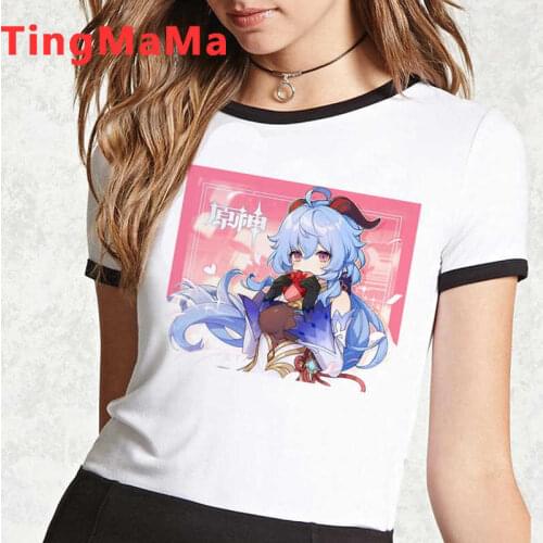 Genshin Impact Keqing t-shirt male casual graphic tees vintage aesthetic streetwear clothes ulzzang
