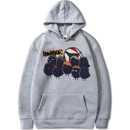 Haikyuu Unisex Hoodie Japanese Popular Style Anime Printing Mens Hoodie Sweatshirt Daily Casual Pullover